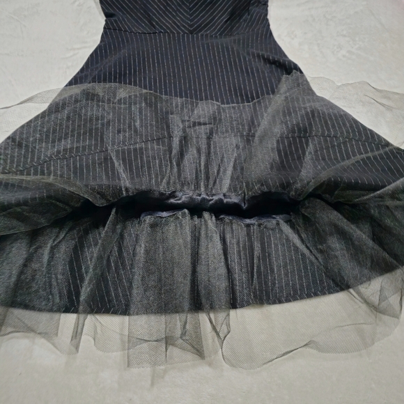 🆑️ Ruby Rox Pin Striped Dress | Black Red Rose Detail Prom 13 - Picture 12 of 16